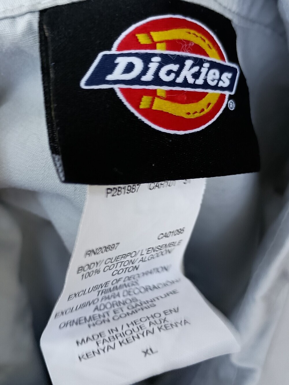 Dickies Classic Light Blue 100% Cotton Short-Sleeve Button-Down Shirt_XL - Picture 7 of 7